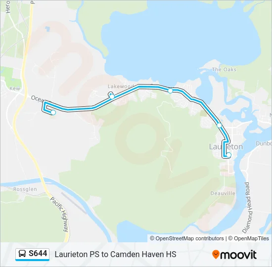 S644 Bus Line Map