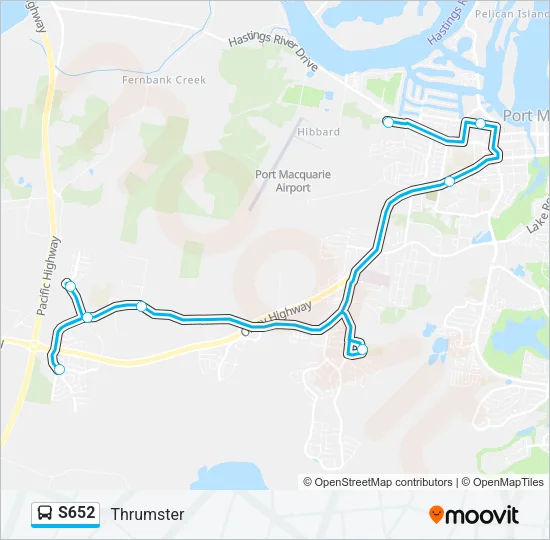 S652 Bus Line Map