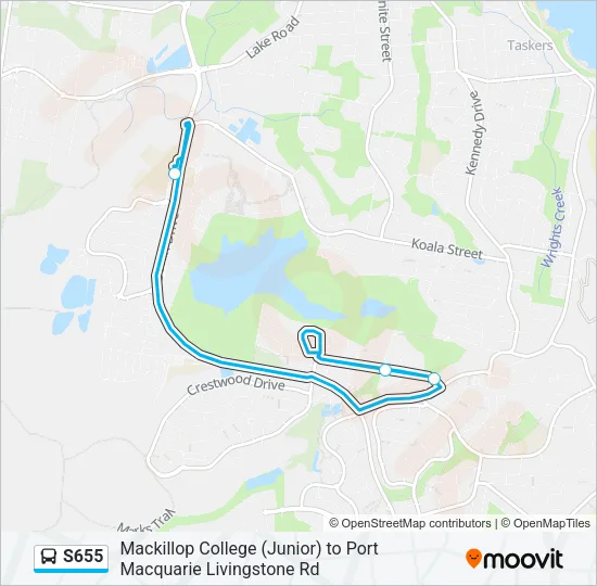 S655 Bus Line Map