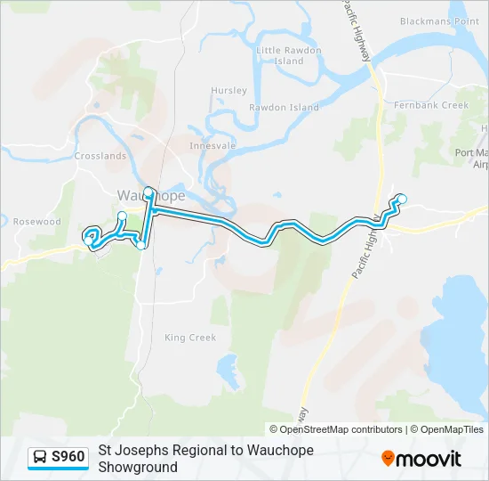 S960 Bus Line Map