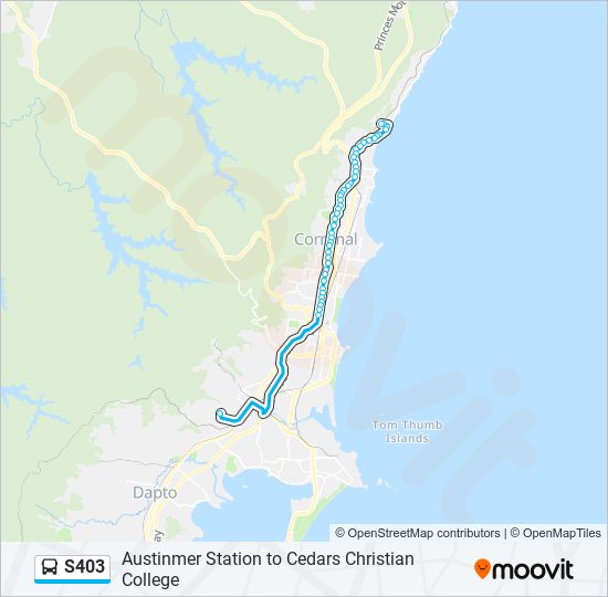 Mapa de S403 de autobús