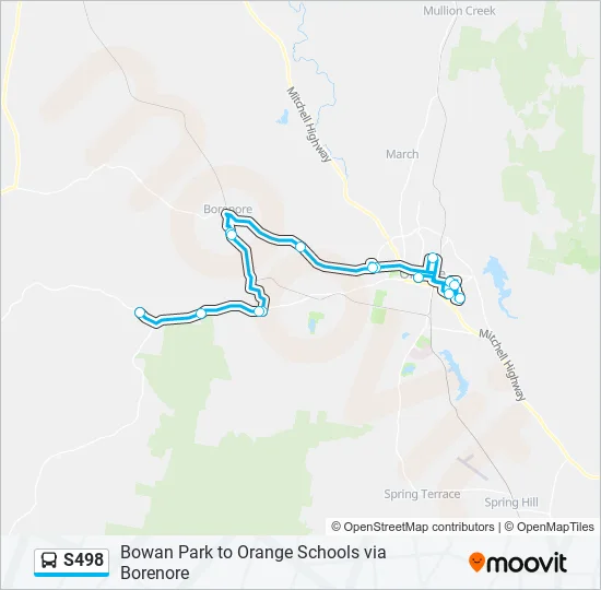 S498 Bus Line Map