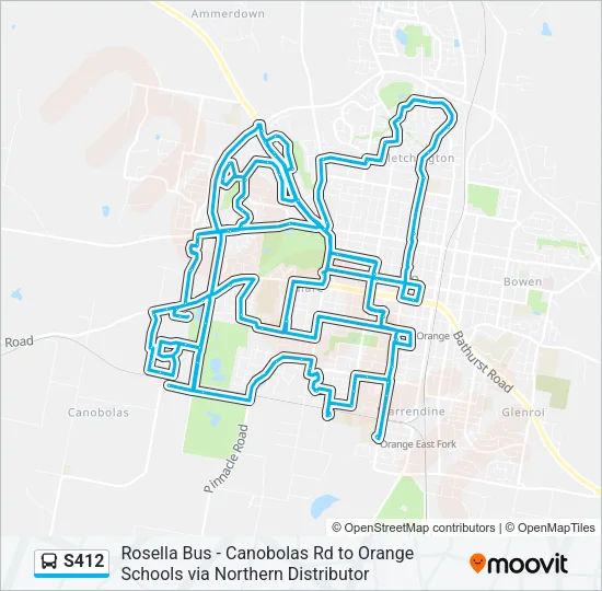 S412 Bus Line Map