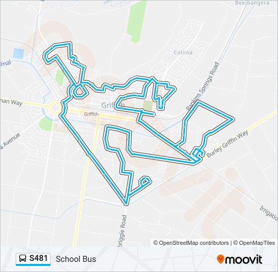 Mapa de S481 de autobús