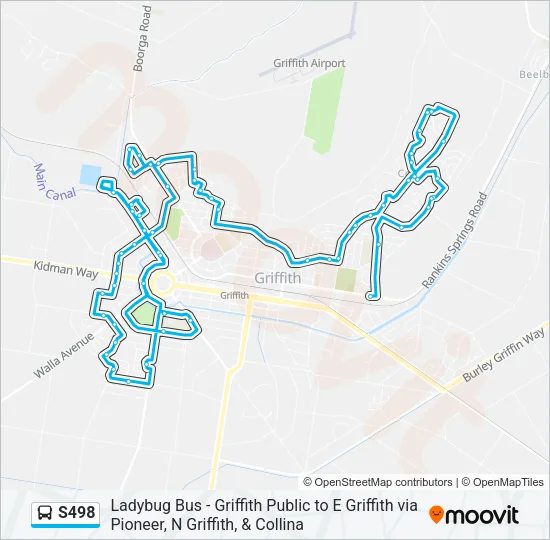 S498 Bus Line Map