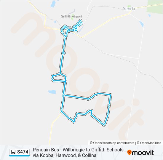 Mapa de S474 de autobús