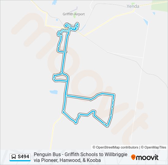 Mapa de S494 de autobús