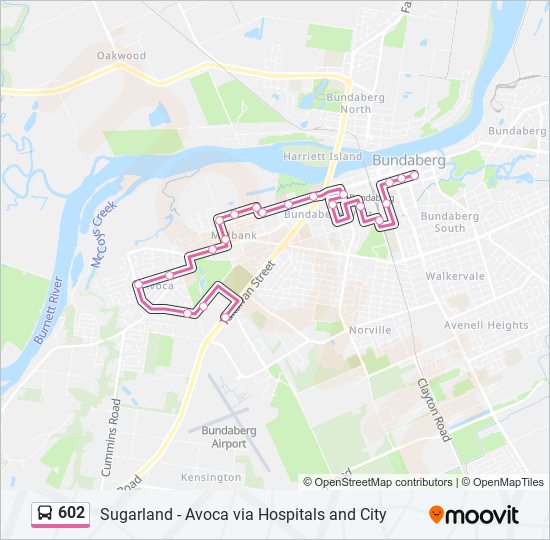 602 bus Line Map