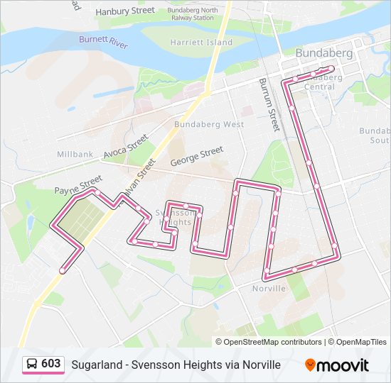 603 Bus Line Map