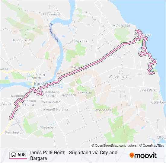 608 bus Line Map