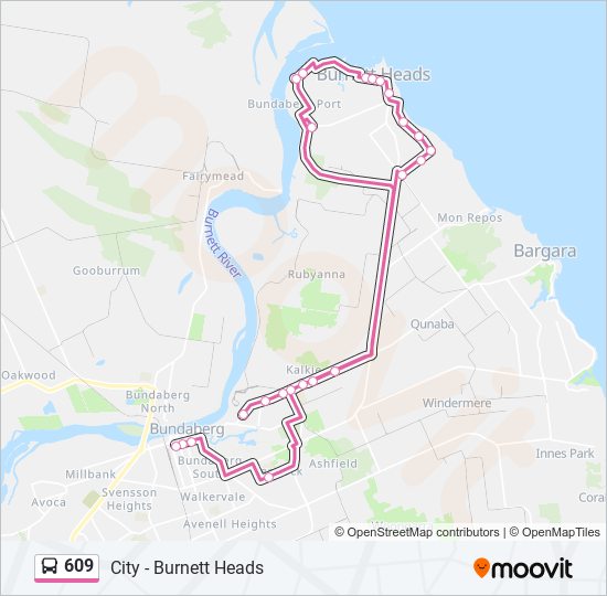 609 bus Line Map