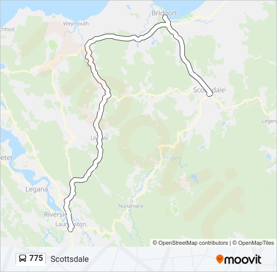 775 Bus Line Map