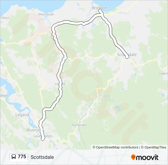 775 Bus Line Map