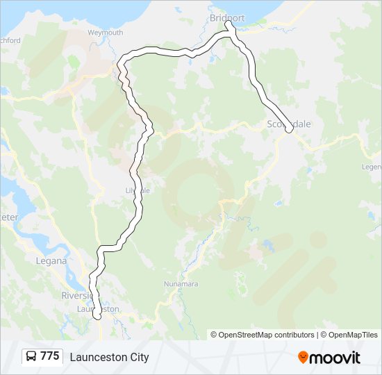 775 Bus Line Map