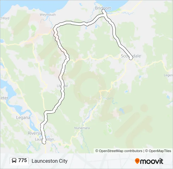 775 Bus Line Map