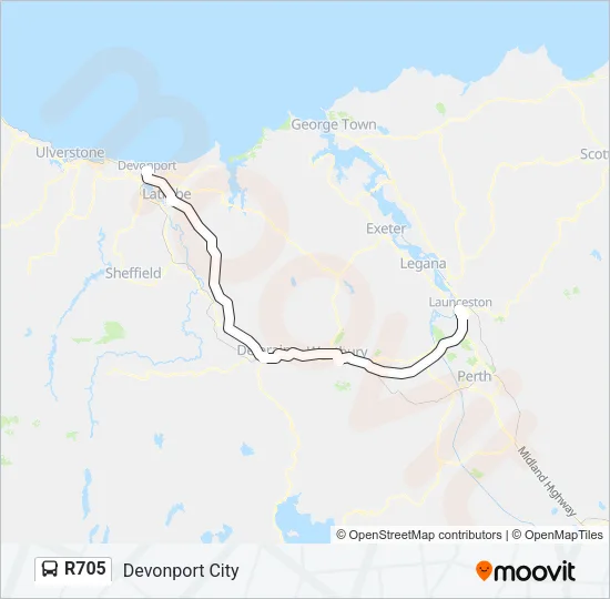 R705 Bus Line Map
