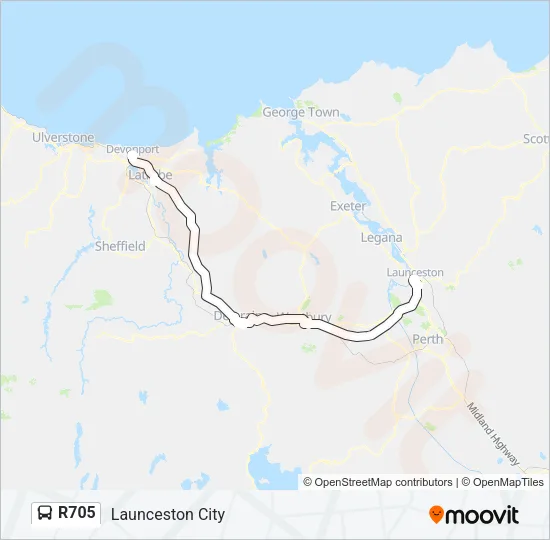 R705 Bus Line Map