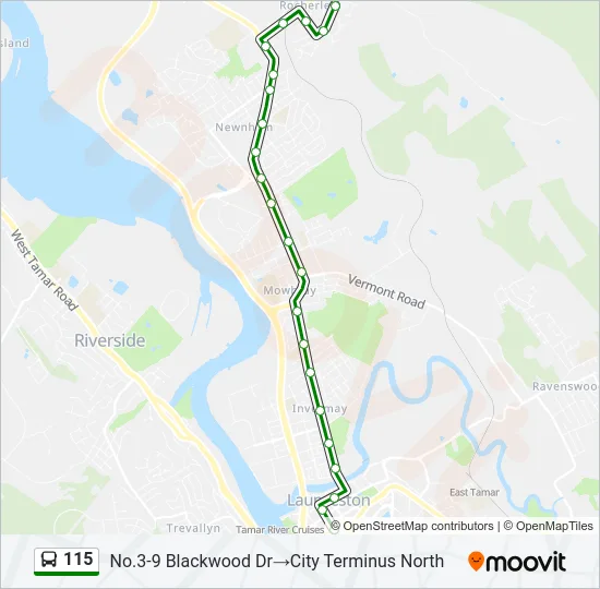 115 Bus Line Map