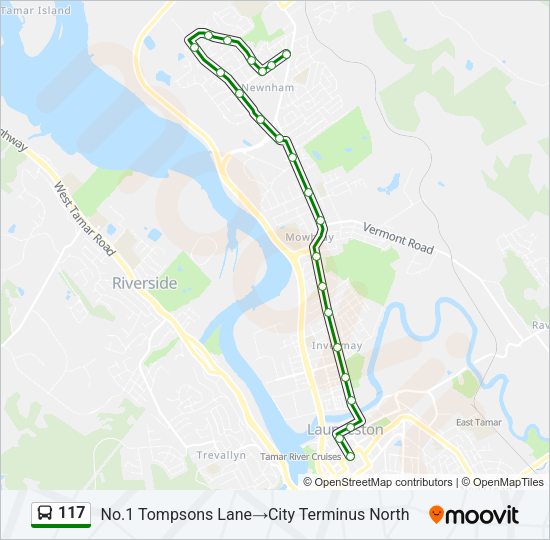 117 Bus Line Map