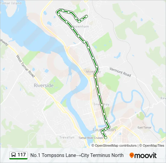 117 Bus Line Map