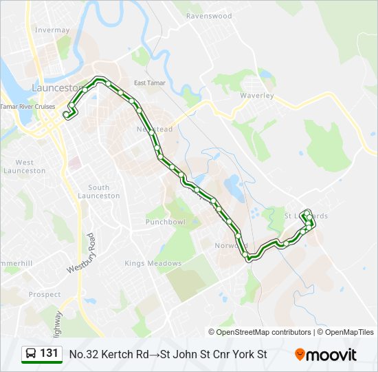 131 Bus Line Map