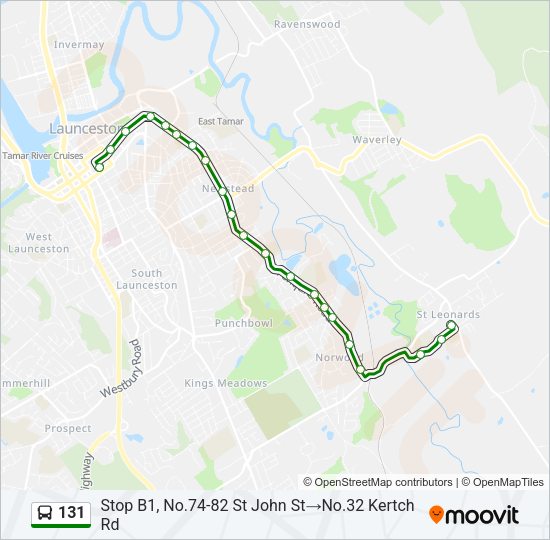 131 Bus Line Map