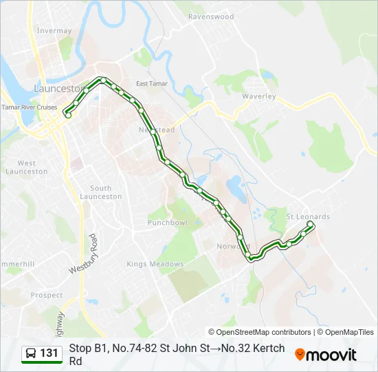 131 Bus Line Map
