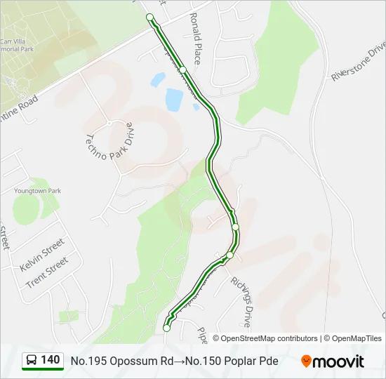 140 Bus Line Map