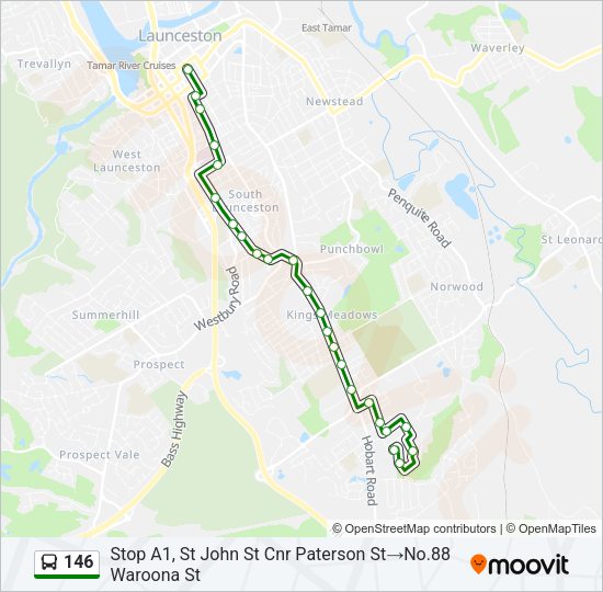 146 Bus Line Map