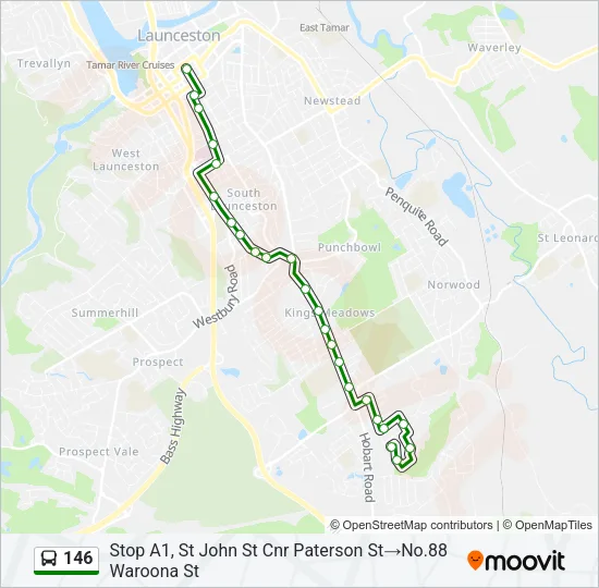 146 Bus Line Map