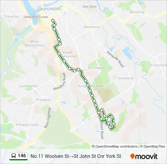 146 Bus Line Map