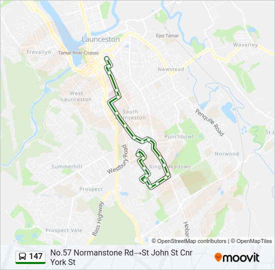 147 Bus Line Map
