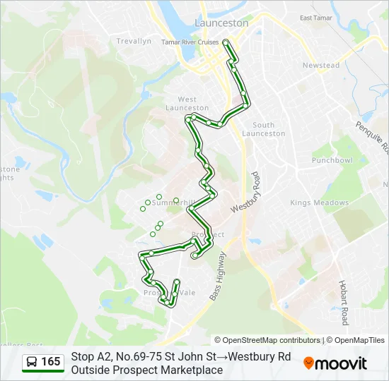 165 Bus Line Map