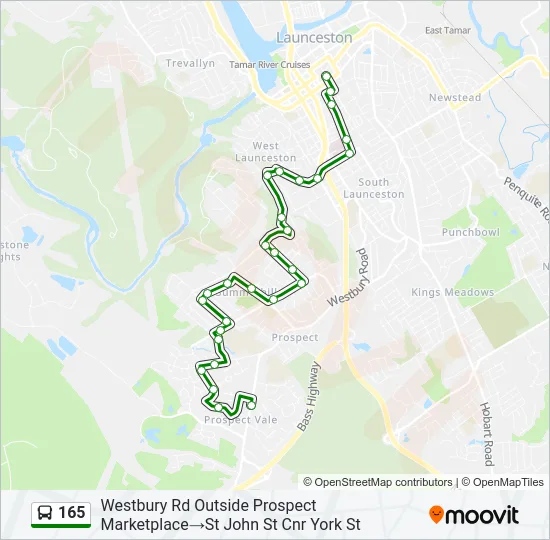 165 Bus Line Map