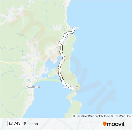 743 Bus Line Map