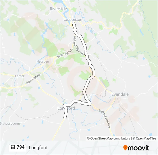 794 Bus Line Map