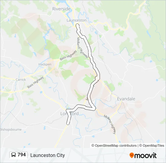 794 Bus Line Map