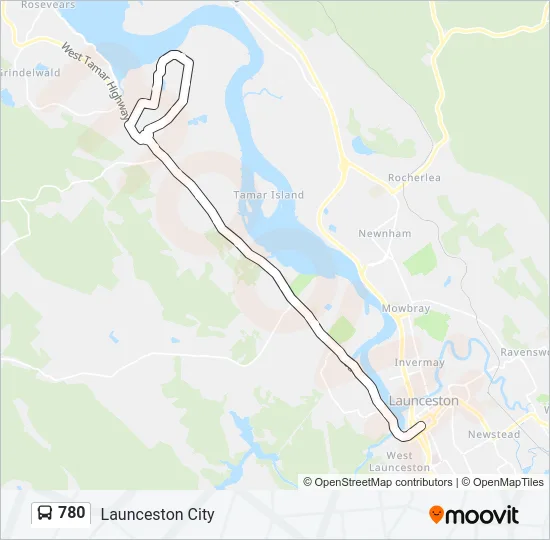 780 Bus Line Map