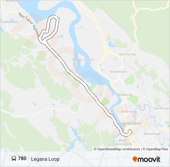 780 Bus Line Map