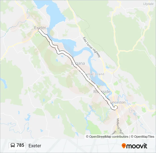 785 Bus Line Map