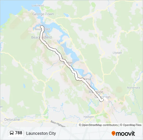 Mapa de 788 de autobús