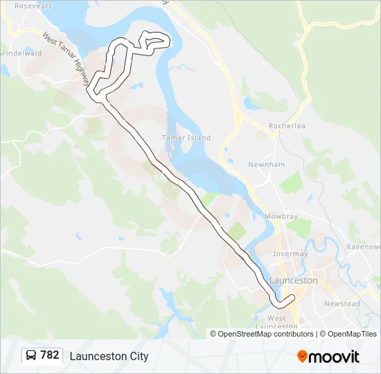 782 Bus Line Map