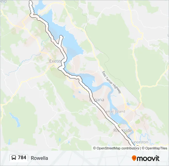 784 Bus Line Map