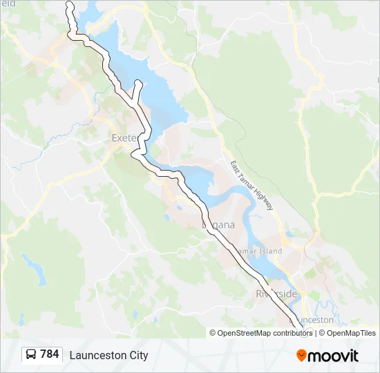 784 Bus Line Map