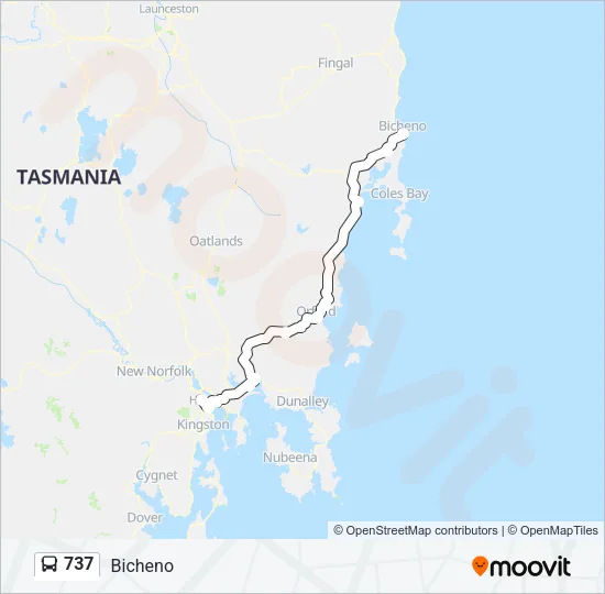 737 Bus Line Map