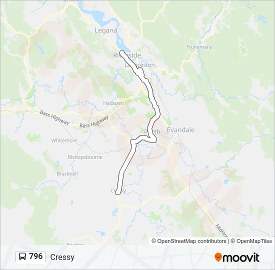 796 Bus Line Map