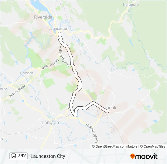 792 Bus Line Map