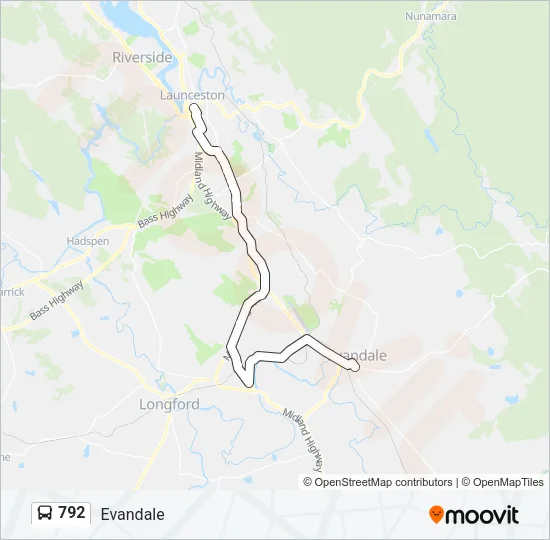 792 Bus Line Map
