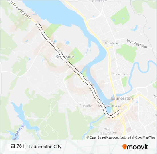 781 Bus Line Map