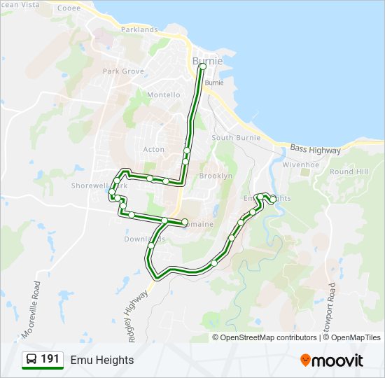191 Bus Line Map